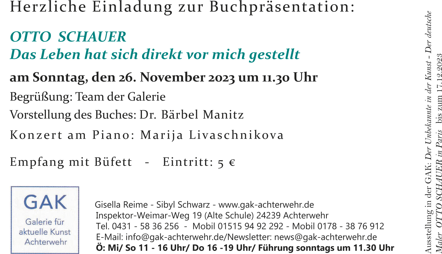 Buchpräsentation Einladung